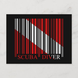 Barcode Dive Flag Briefkaart