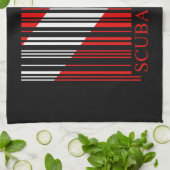 Barcode Dive Flag Theedoek (Gevouwen)