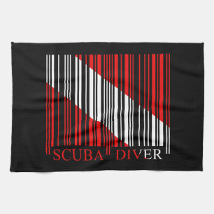 Barcode Dive Flag Theedoek