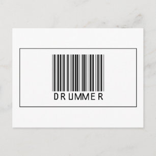 Barcode Drummer Briefkaart