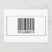 Barcode Drummer Briefkaart (Voorkant)