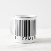 Barcode Epidemioloog Koffiemok (Voorkant links)