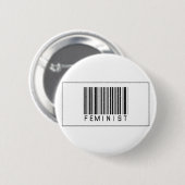 Barcode Feminist Ronde Button 5,7 Cm (Voorkant /achterkant)