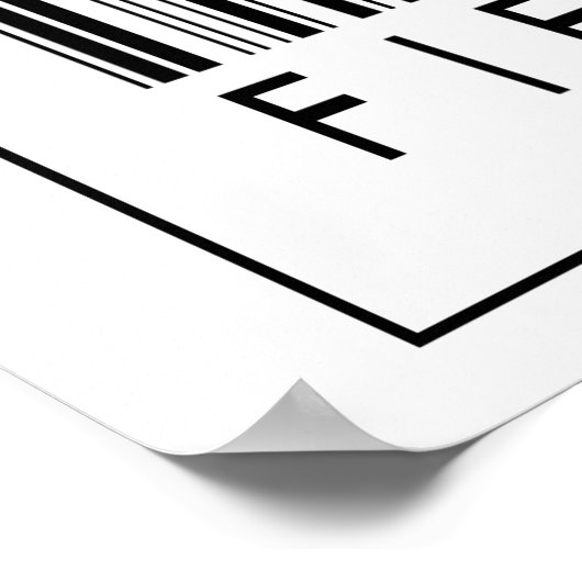 Barcode Field Hockey Player Poster (Hoek)