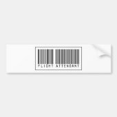 Barcode Flight Attendant Bumpersticker (Voorkant)