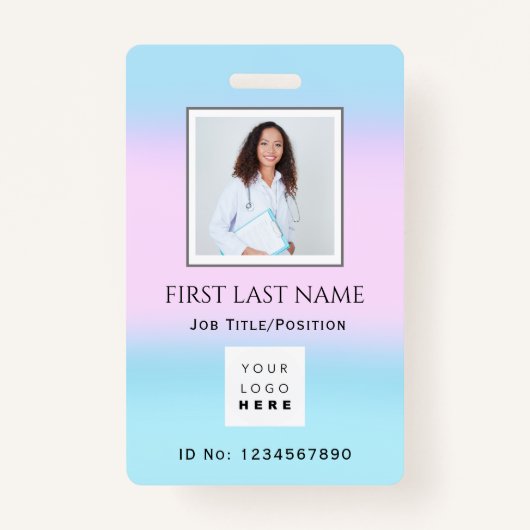 Barcode Foto chirurgische verpleegkundige Doctor i Badge (Voorkant)