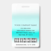 Barcode Foto ID-nummer zorg verpleegster dokter Badge (Achterkant)