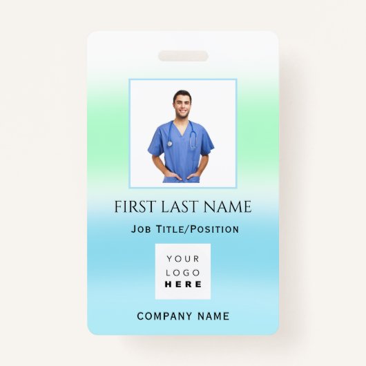 Barcode Foto IDCard Health Emergency Nurse Doctor Badge (Voorkant)
