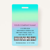 Barcode Foto IDNumber Therapist Nurse Doctor Care Badge (Achterkant)