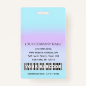 Barcode Foto Therapist Nurse Doctor Health Aid Badge (Achterkant)