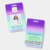 Barcode Fotoverpleegkundige Doctor in de gezondhei Badge (Front & Back)