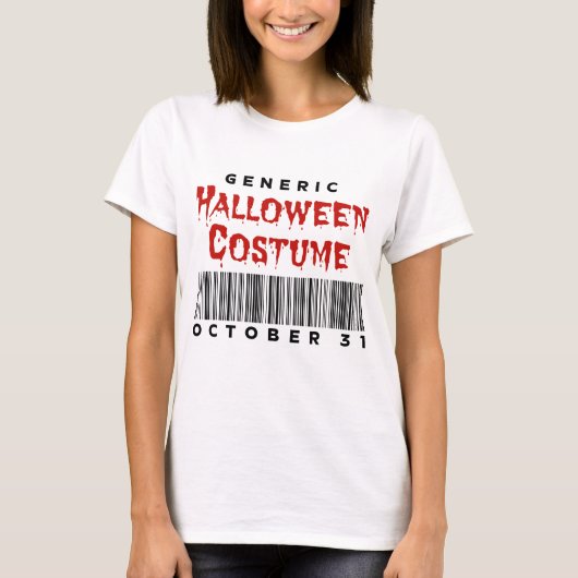 Barcode Generic Halloween Costume October 31 T-shirt (Voorkant)