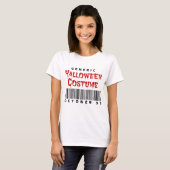 Barcode Generic Halloween Costume October 31 T-shirt (Voorkant volledig)