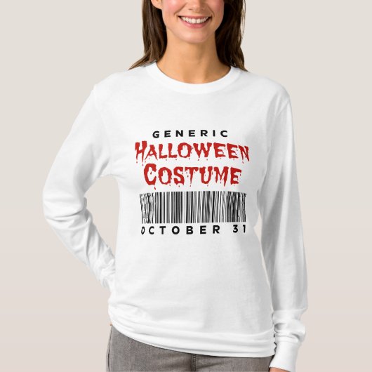 Barcode Generic Halloween Costume October 31 T-shirt (Voorkant)