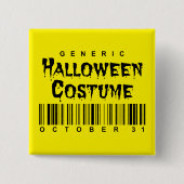 Barcode Generic Halloween Costume Vierkante Button 5,1 Cm (Voorkant)