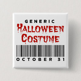 Barcode Generieke Halloween Kostuum 31 Oktober Vierkante Button 5,1 Cm