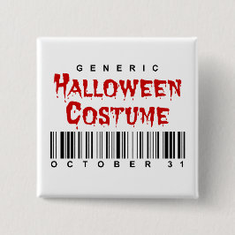 Barcode generieke Halloween kostuum Vierkante Button 5,1 Cm