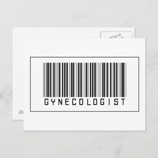 Barcode Gynaecoloog Briefkaart (Voorkant / Achterkant)