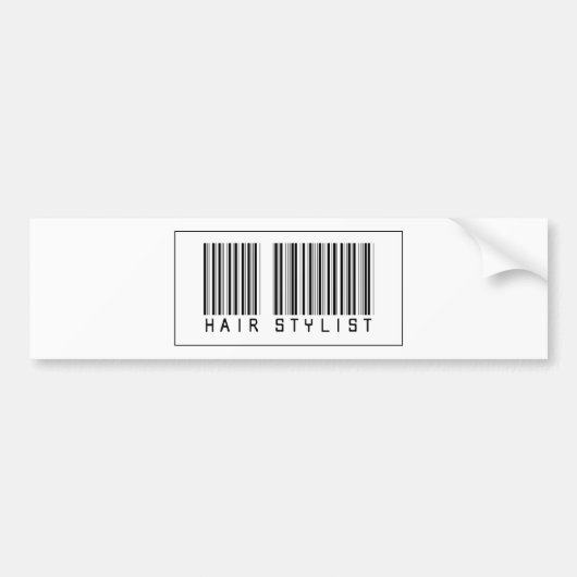 Barcode Hair Stylist Bumpersticker (Voorkant)