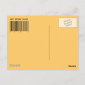 Barcode Happy Birthday briefkaart (Achterkant)
