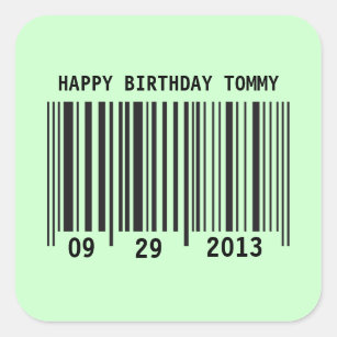Barcode Happy Birthday sticker