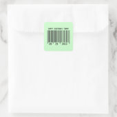 Barcode Happy Birthday sticker (Tas)