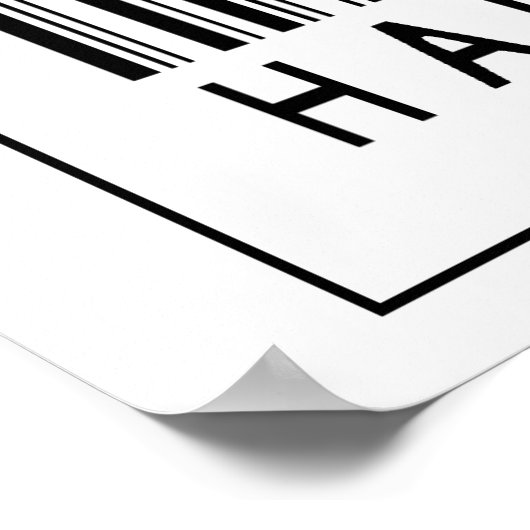 Barcode Harmonica Player Poster (Hoek)