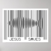 Barcode Jesus Saves Poster (Voorkant)