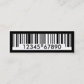 barcode jongen : tweezijdig : mini visitekaartje (Achterkant)