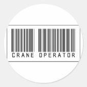 Barcode kraanmachinist ronde sticker (Voorkant)