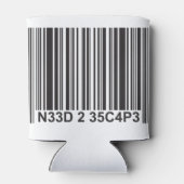 Barcode Leetspeech - Noodzaak om te ontsnappen Blikjeskoeler (Achterkant)