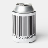 Barcode Leetspeech - Noodzaak om te ontsnappen Blikjeskoeler (Blikje Achterkant)