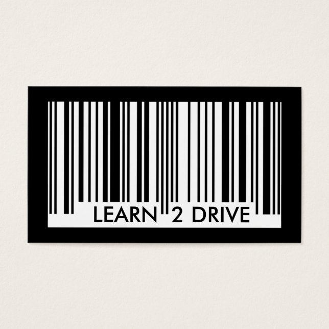 barcode leren besturen visitekaartje (Voorkant)