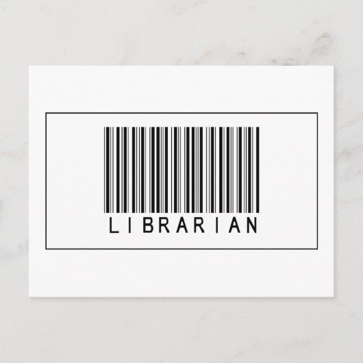 Barcode Librarian Briefkaart (Voorkant)