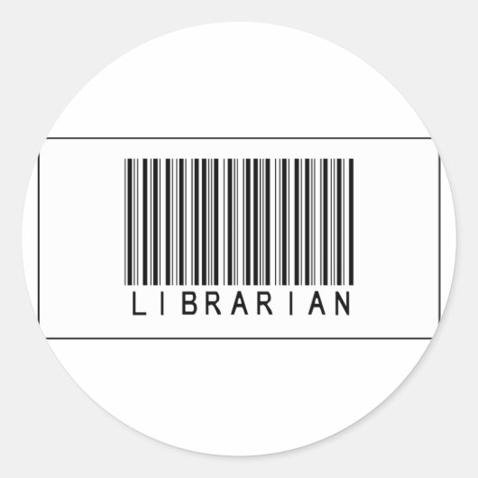 Barcode Librarian Ronde Sticker (Voorkant)