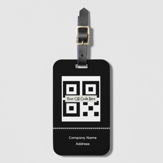Barcode, Logo, Naam Bagage Labels (Voorkant (verticaal))