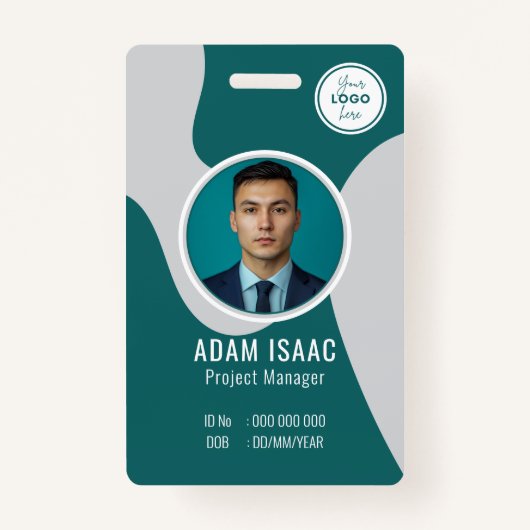  Barcode Logo Naam Tag Personeel Badge (Voorkant)