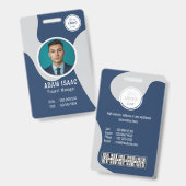 Barcode Logo Naam Tag Personeel Badge (Voor- en achterkant)