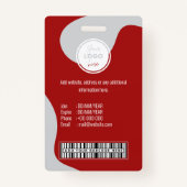  Barcode Logo Naam Tag Personeel Badge (Achterkant)