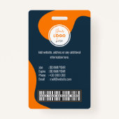  Barcode Logo Naam Tag Personeel Badge (Achterkant)