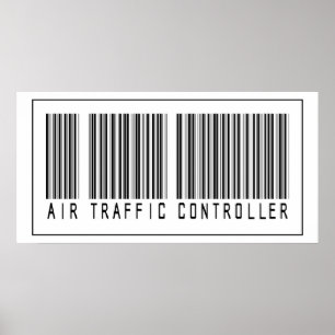Barcode luchtverkeersleider poster