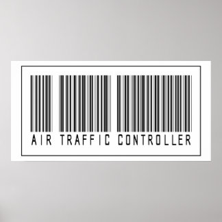 Barcode luchtverkeersleider poster