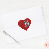barcode man en vrouw hart sticker (Envelop)