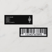 barcode meisje : tweezijdig : mini visitekaartje (Voorkant / Achterkant)