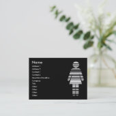 barcode meisje : tweezijdig : visitekaartje (Staand voorkant)