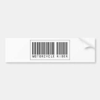 Barcode Motorcycle Rider Bumpersticker