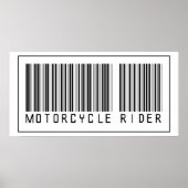 Barcode Motorcycle Rider Poster (Voorkant)