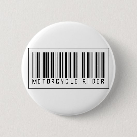 Barcode Motorcycle Rider Ronde Button 5,7 Cm (Voorkant)