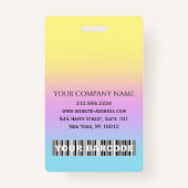 Barcode Naam foto ID Kaart Doctor Nurse Yellow Badge (Achterkant)