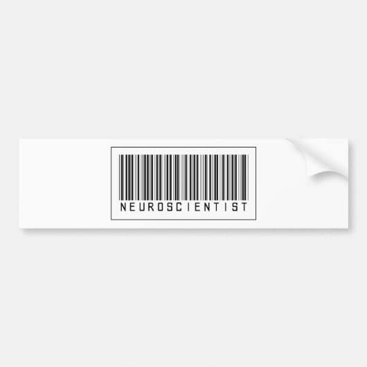 Barcode Neurowetenschapper Bumpersticker (Voorkant)